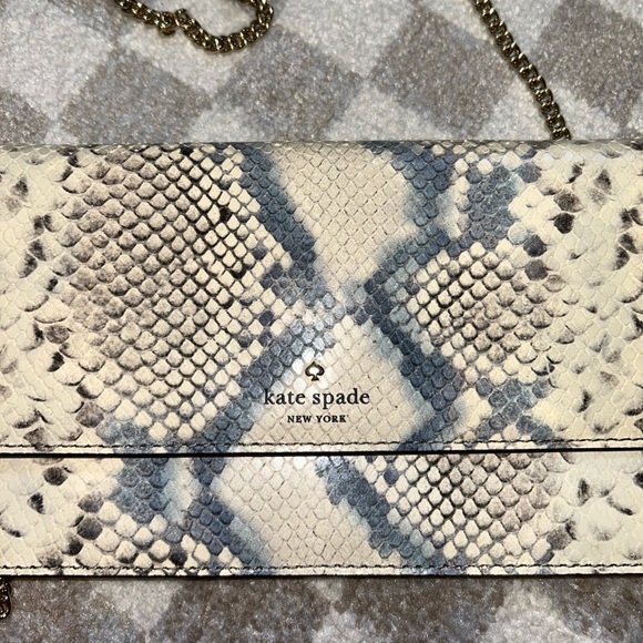 Kate Spade Alligator Reptile Snake Clutch / Crossbody - Picture 3 of 5